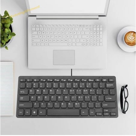 K1000 Ultra-Thin Slim Mini Keyboard – 78 Keys, Silent & Waterproof for Windows PCs