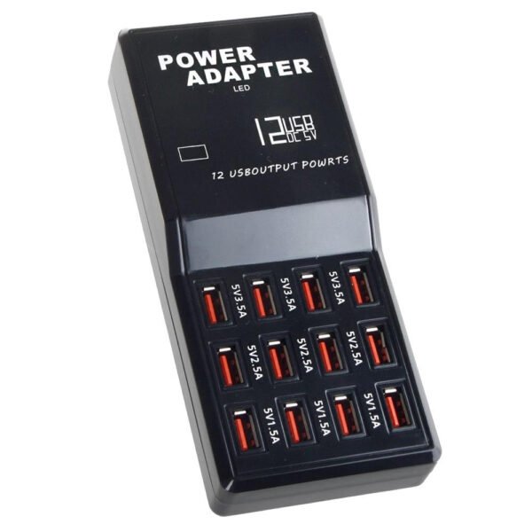 12-Port Multi USB Charger Station – Multifunction Fast Charging Hub 5V/2.4A for Multiple Devices