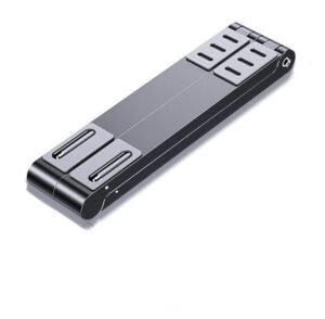 Small Foldable Aluminum Laptop & Tablet Stand – Portable Metal Notebook and Mobile Holder for MacBook, iPad, and Smartphones