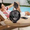 H12c3888fcf7f45b09c8b318c38b669b3W.jpg Magnetic Rechargeable 6-Inch USB Electric Air Cooling Fan – 12000mAh Power Bank, Portable for Desk, Car, Dormitory & Outdoor Use