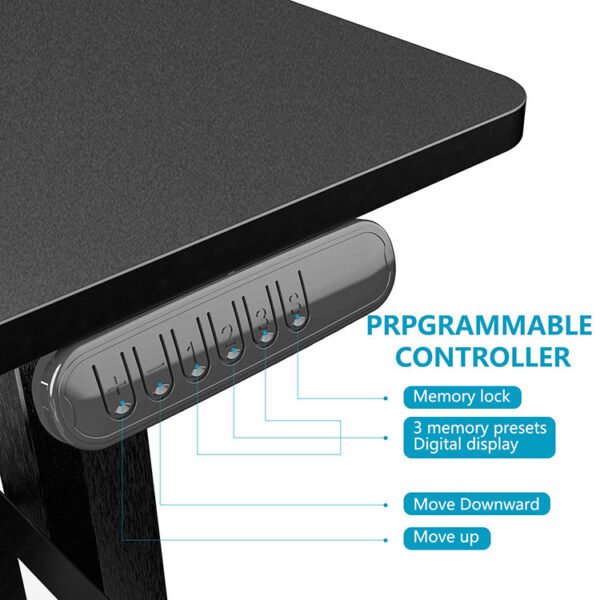 120×60 Modern Electric Standing Desk – Extendable Ergonomic Sit-Stand Desk with Motorized Height Adjustment & Keyboard Tray
