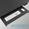 120×60 Modern Electric Standing Desk – Extendable Ergonomic Sit-Stand Desk with Motorized Height Adjustment & Keyboard Tray