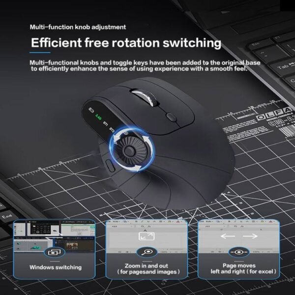 H4cecee9efbea4079a04ad2484711f890N.jpg JOMAA Ergonomic 2.4G Wireless & Bluetooth Dual Mode Mouse – Silent Vertical Gaming Mouse for Right-Handed Users