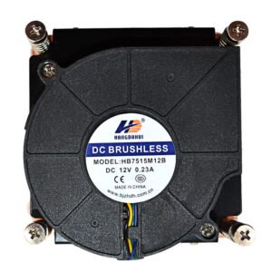Custom 1U 115x CPU Cooler with Copper Heat Sink & Fan – Server Cooling Fan for Computer Cases