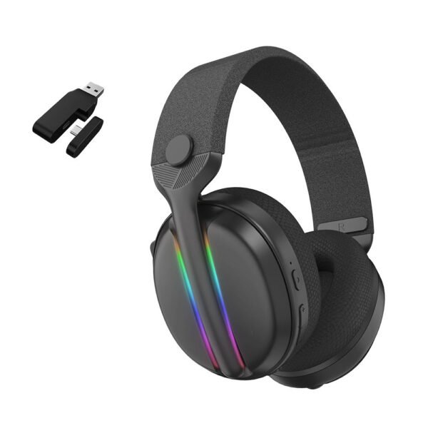 Rambotech GM1200 2.4G Wireless Gaming Headset – Noise-Cancelling Microphone, Comfortable Gamer Headphones for PS4, PC & Laptop