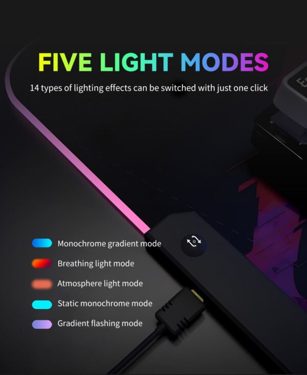 Haebf8fbc41cc4469a0ee498e986d8b03K.jpg RGB LED Gaming Mouse Pad – Soft Non-Slip Rubber Mat with Dynamic Lighting for Keyboard & Computer Accessories