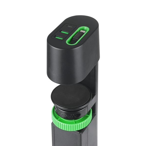 Drill-Free Desk Socket USB 3-Way Tabletop Multiple Socket – 3 Outlets for Home & Office with Charging Cable