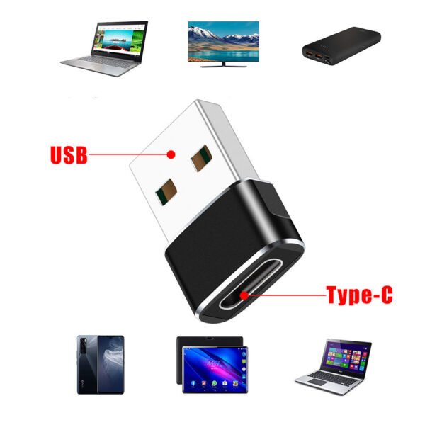 Hd566eb7c878349d7bc8cbf4833d2fd368.jpg USB to USB-C Adapter – Type-C Female to USB Male Converter for Car Chargers, Hard Drives, Phones & Tablets