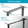120×60 Modern Electric Standing Desk – Extendable Ergonomic Sit-Stand Desk with Motorized Height Adjustment & Keyboard Tray
