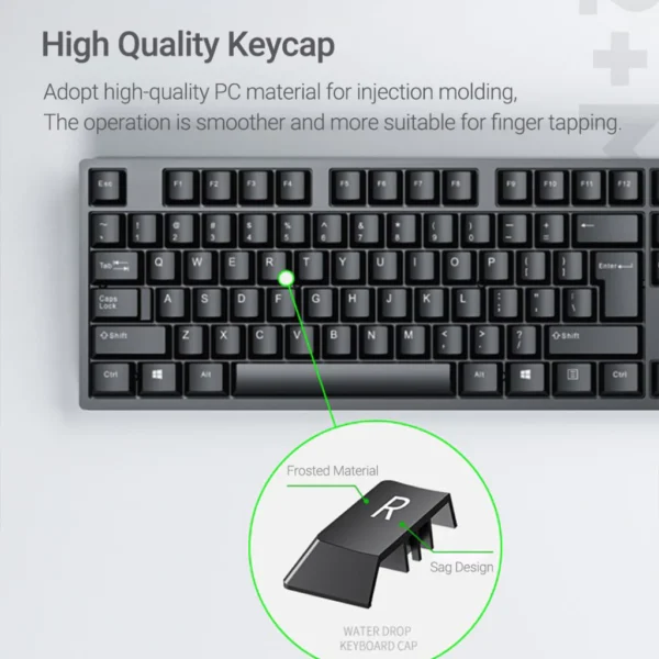 Acer K-212B Wired USB Keyboard – 104 Keys with Side Keys for PC & Laptop