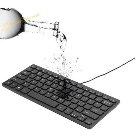 K1000 Ultra-Thin Slim Mini Keyboard – 78 Keys, Silent & Waterproof for Windows PCs