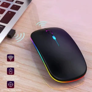Wireless Mouse 2.4GHz USB Receiver Optical Adjustable Silent Rechargeable Mouse for PC & Laptop