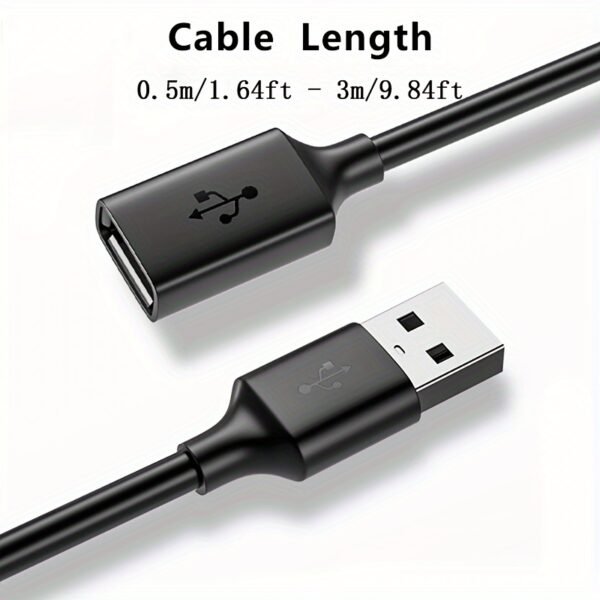 1cf8ad76a59010d7619ff36edb9b191e.jpg USB 2.0 Extension Cable High-Speed USB Extender Cord for Smart TV PS4 Xbox One SSD