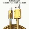 100W 6A Fast Charging USB Cable USB to Type-C / Micro USB Charging Cord