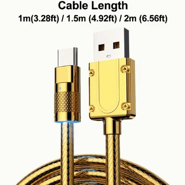 100W 6A Fast Charging USB Cable USB to Type-C / Micro USB Charging Cord