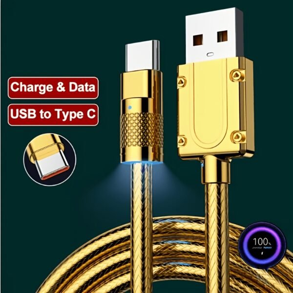 100W 6A Fast Charging USB Cable USB to Type-C / Micro USB Charging Cord