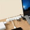 5-Slot USB Cable Management Box with Cable Clips Organizer Storage Case