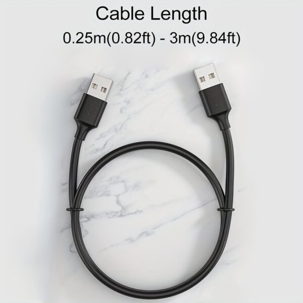USB to USB A 2.0 Male to Male Cable Double End USB Cord for Hard Drive DVD Player Laptop