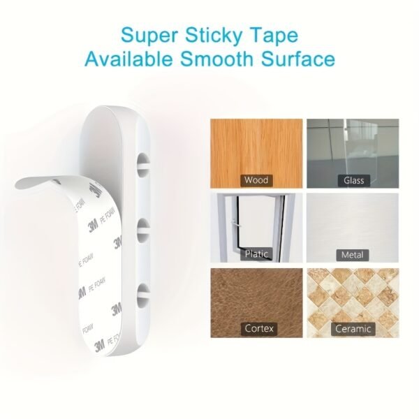 5-Slot USB Cable Management Box with Cable Clips Organizer Storage Case